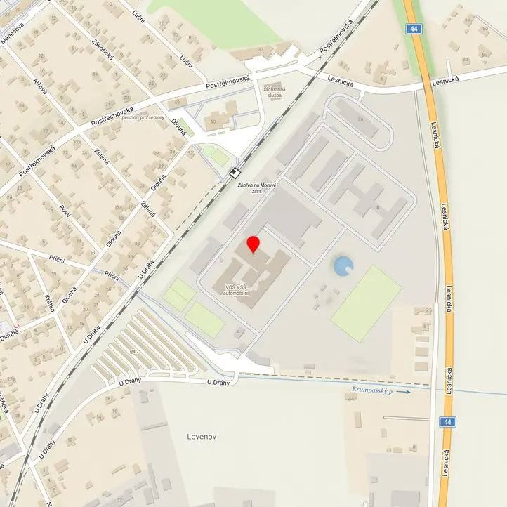 Mapa školy z Mapy.cz