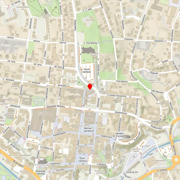 Mapa školy z Mapy.cz