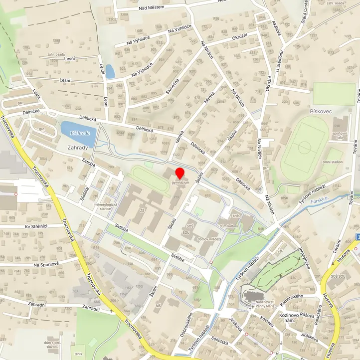 Mapa školy z Mapy.cz