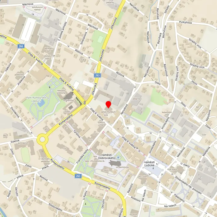 Mapa školy z Mapy.cz