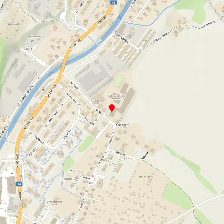 Mapa školy z Mapy.cz