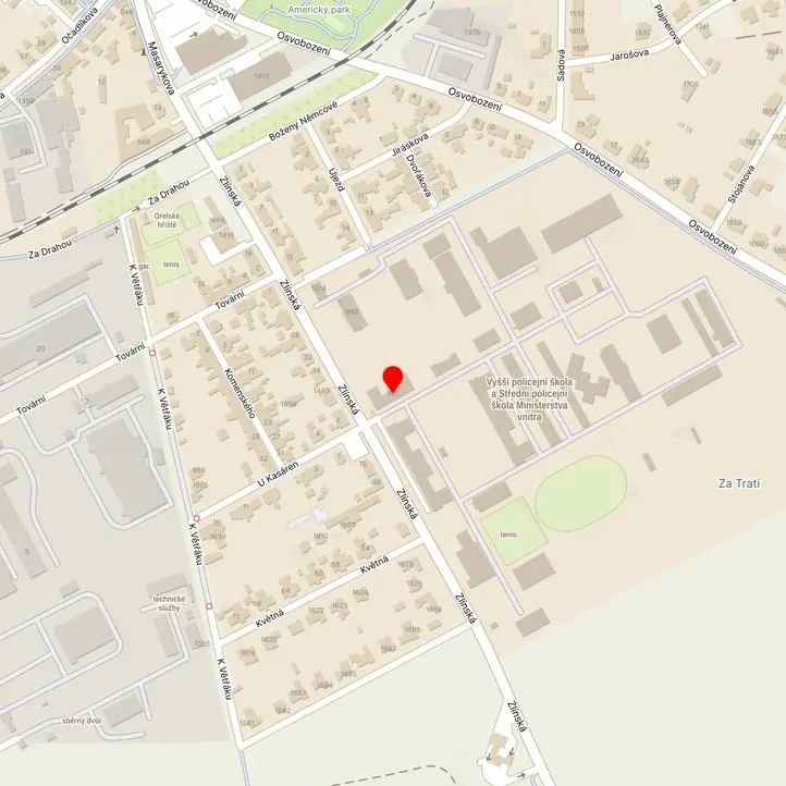 Mapa školy z Mapy.cz