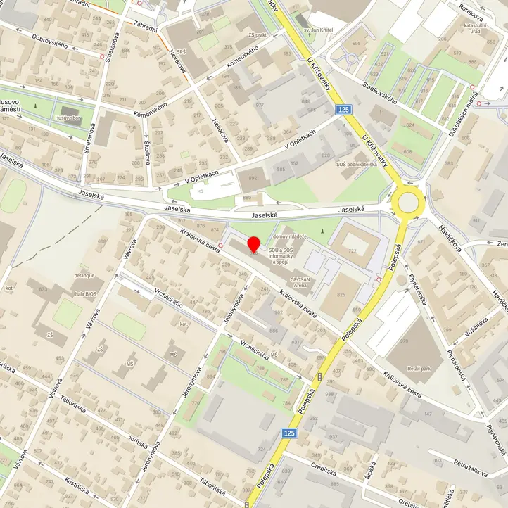 Mapa školy z Mapy.cz