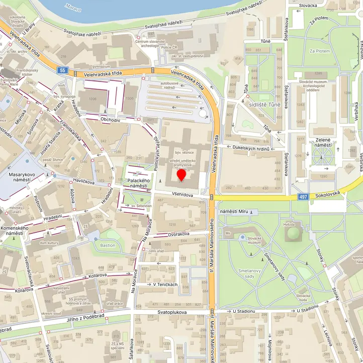 Mapa školy z Mapy.cz