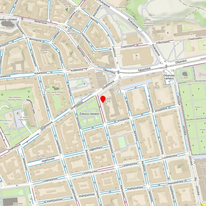 Mapa školy z Mapy.cz