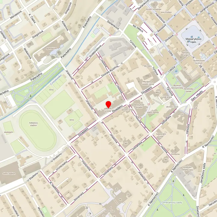 Mapa školy z Mapy.cz