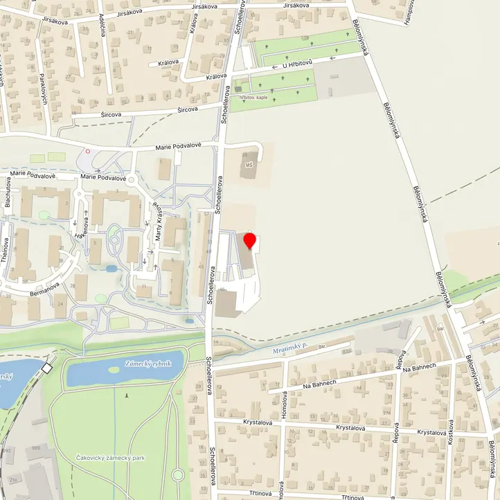 Mapa školy z Mapy.cz