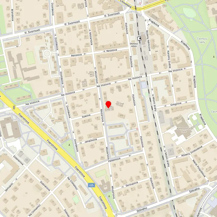 Mapa školy z Mapy.cz