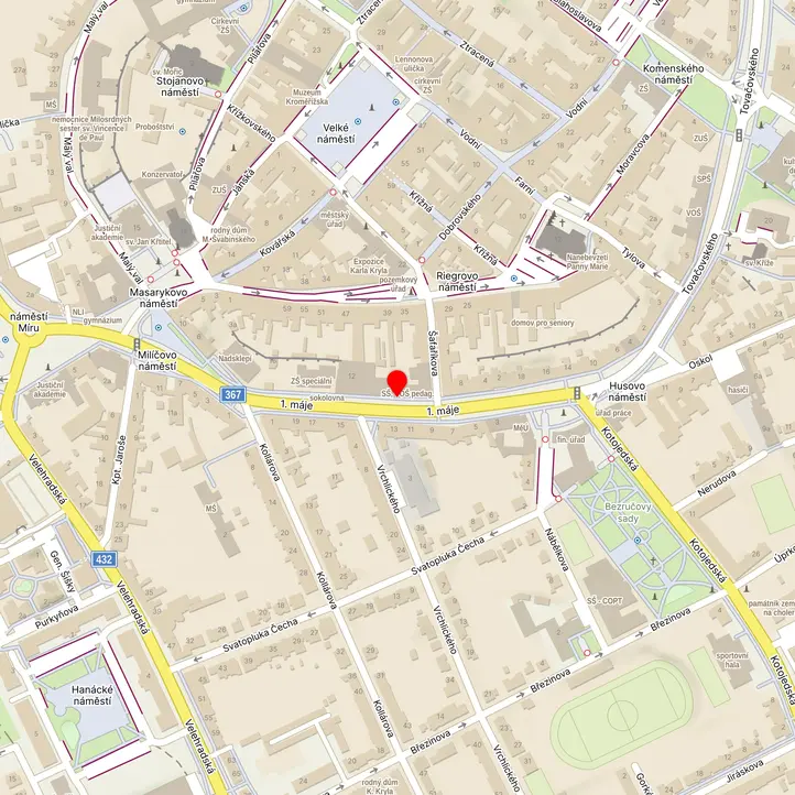 Mapa školy z Mapy.cz