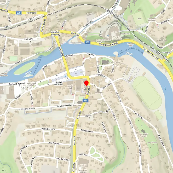 Mapa školy z Mapy.cz